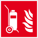 Brandschutzzeichen - Fahrbarer Feuerlöscher (F009)