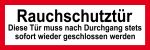 Feuerwehrschild - Rauchschutztür