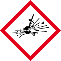 GHS Kennzeichnung - Explosive Stoffe - Folie Selbstklebend - 5 x 5 mm