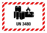 Gefahrgutzeichen - UN 3480, für kleine Versandstücke  