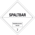 Gefahrgutzeichen - Spaltbar  