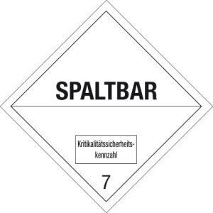 Gefahrgutzeichen - Spaltbar - Folie selbstklebend - 5 x 5 cm