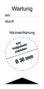 Wartung/ Nächste Wartung - Folie Selbstklebend - 80 x 40 mm | VE = 10 Stück pro Bogen